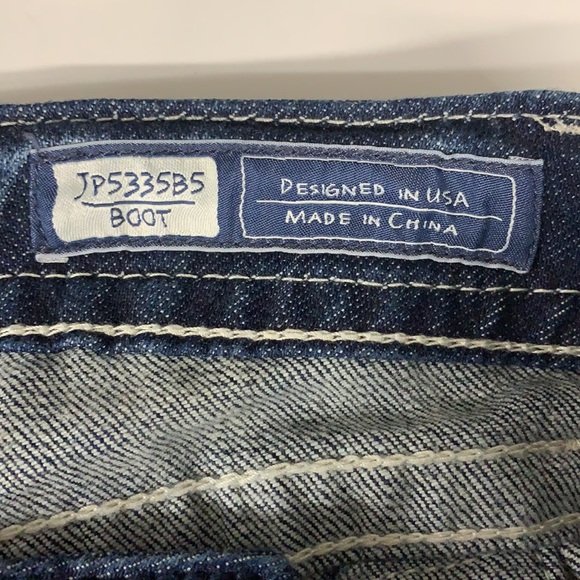 Miss Me Boot Cut Cowgirl Embroidered Rhinestones Distressed Jeans Sz 27 X 29 NWT - Picture 11 of 13